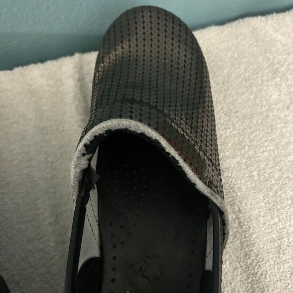 Dansko Bronze Sequin Slip On Clogs Shoes Professional Womens EU 38 US 7.5 - Picture 6 of 7